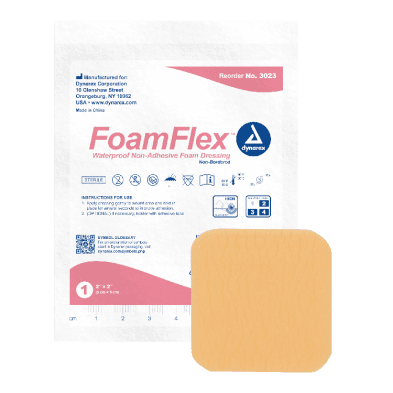 FoamFlex Non-Adhesive Waterproof Foam Dressings Image