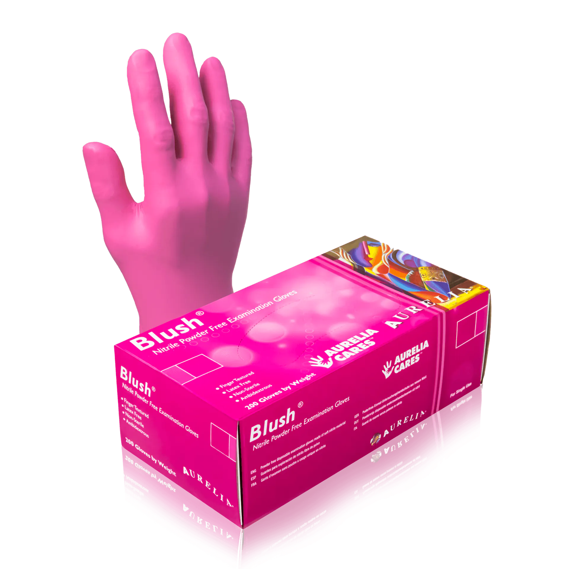 Blush Nitrile Gloves Image